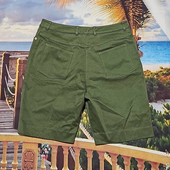 St. John‎ Sport Green Shorts Size 10 - Picture 4 of 5